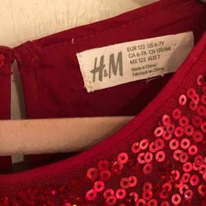 H&M kids :: red sequin dress